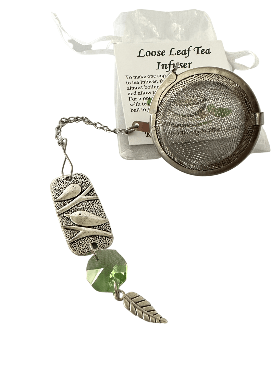 Bird and Leaf Charmed Tea Steeping Ball Kitchen Witch Gourmet