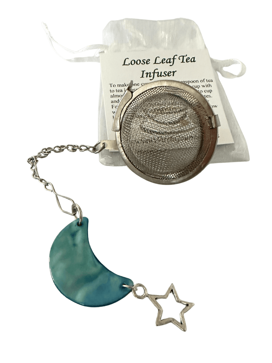 Moon and Star Charmed Tea Steeping Ball Kitchen Witch Gourmet