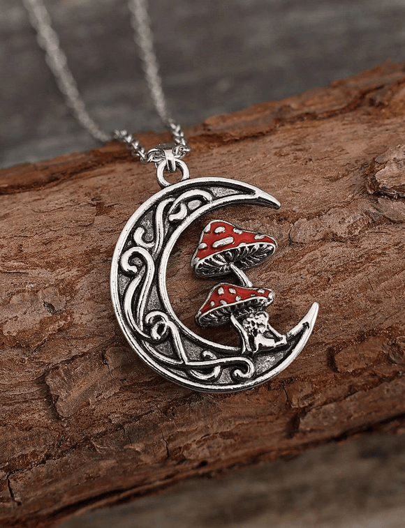 Magical Mushroom Moon Necklace - Kitchen Witch Gourmet