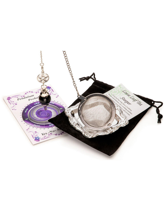 Pentecle charmed Onyx Pendulum Tea Infucer - Kitchen Witch Gourmet