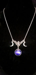 Purple Cosmic Swirl Necklace