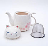White Cat Teapot