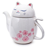 White Cat Teapot - Kitchen Witch Gourmet