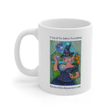 Tea Witch with Oranges Ceramic Mug 11oz - Kitchen Witch Gourmet